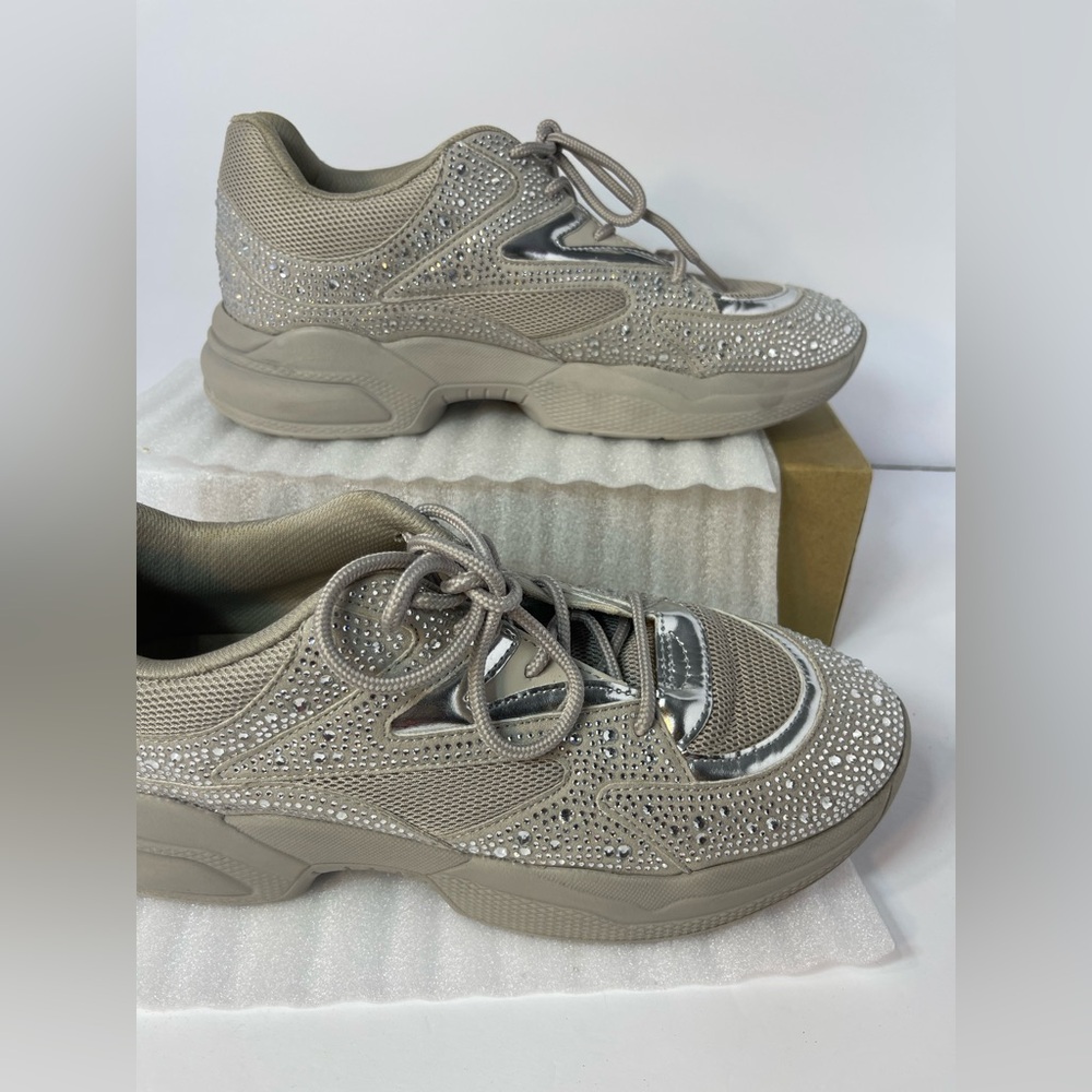 INC International Concepts Silver Embellished Sneakers